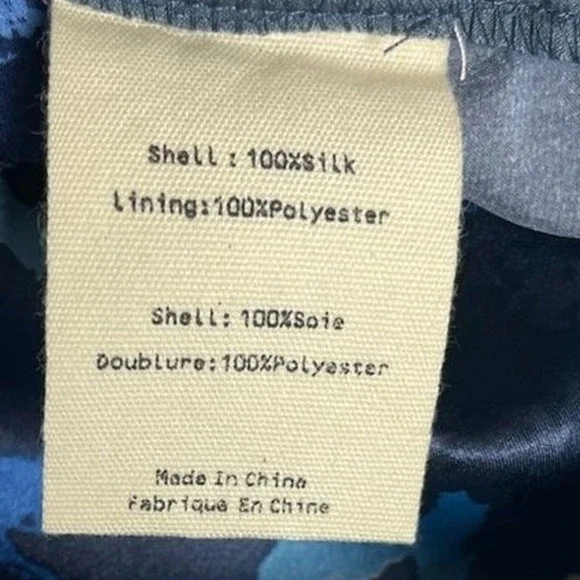 L'AGENCE Madeline High‎ Waist Silk Safari Camo Blue Prints Pants Size 2